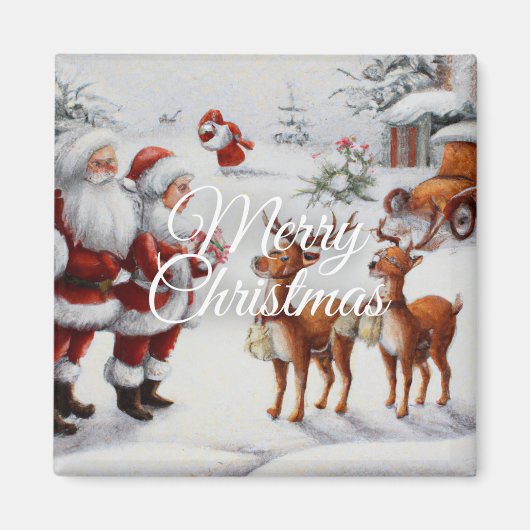 Festive "Merry Christmas" Holiday Cheer Magnet (Voorkant)