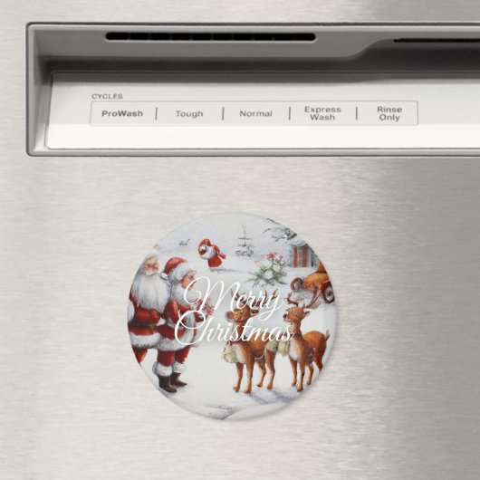 Festive "Merry Christmas" Holiday Cheer Magnet (Insitu (Vaatwasser))