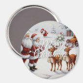 Festive "Merry Christmas" Holiday Cheer Magnet (Voorkant / Achterkant)