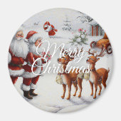 Festive "Merry Christmas" Holiday Cheer Magnet (Voorkant)