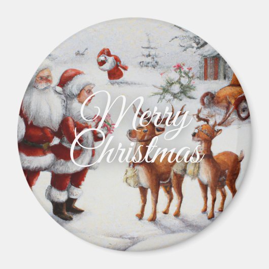 Festive "Merry Christmas" Holiday Cheer Magnet (Voorkant)