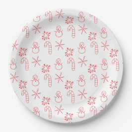 Festive Merry Christmas Napkin Papieren Bordje