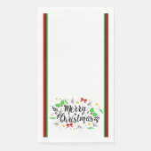 Festive Merry Christmas Paper Guest Towels Servet (Voorkant)
