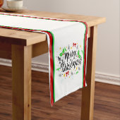 Festive Merry Christmas Short Table Runner Korte Tafelloper (Voorbeeld)