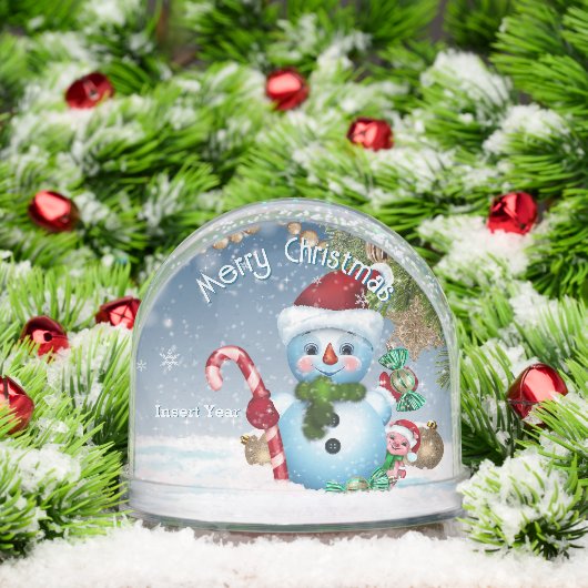 Festive Merry Christmas Snowman Keepsake Sneeuwbol (Kerstmis)