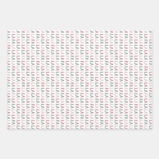 Festive Merry Christmas Striped 3 Inpakpapier Vel (Voorkant)