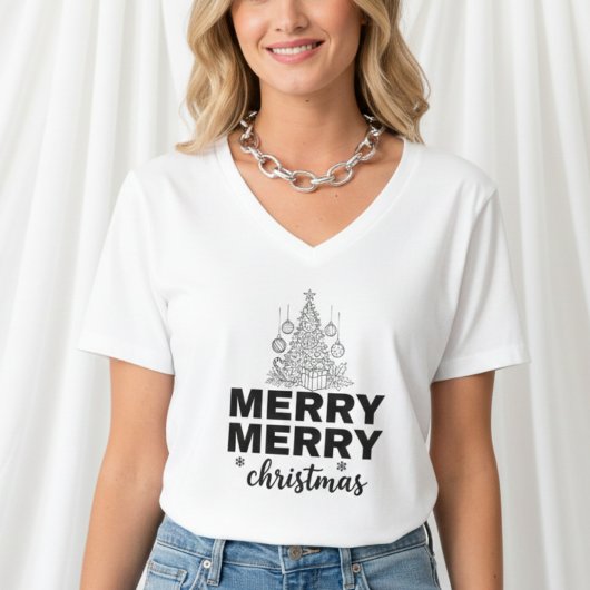 Festive Merry Christmas T-Shirt – Colorful Holiday