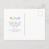 Festive Merry en Bright Single Photo Kerstmis Feestdagenkaart (Achterkant)