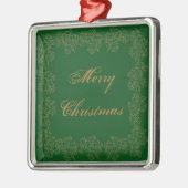 Festive Merry Green Gold Metalen Ornament (Links)