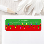 Festive Merry-kerstboom String-lampjes Aangepast Etiket (Insitu)