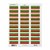 Festive Merry-kerstboom String-lampjes Aangepast Etiket (Full Sheet)