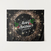 Festive Merry-kerstdesign Wandkleed (Voorkant (horizontaal))