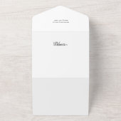 Festive Merry-kerstkalligrafie Multifoto All In One Uitnodiging (Buitenkant)