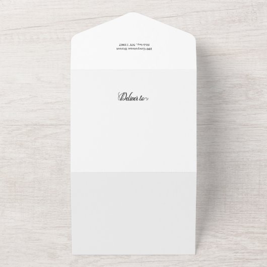 Festive Merry-kerstkalligrafie Multifoto All In One Uitnodiging (Buitenkant)