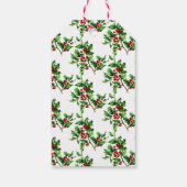 Festive  Merry Kerstmis Holly Berries Cadeaulabel (Achterkant)