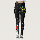 Festive Merry Kerstmis met Funky Frosty Snowman Leggings (Voorkant)