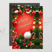 Festive Merry Kerstmis op maat Feestdagenkaart (Voorkant / Achterkant)