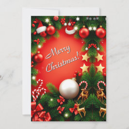 Festive Merry Kerstmis op maat Feestdagenkaart