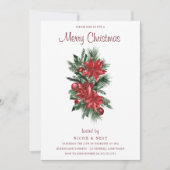 Festive Merry kerstparty Kaart (Voorkant)