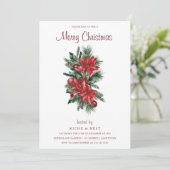 Festive Merry kerstparty Kaart (Staand voorkant)