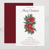 Festive Merry kerstparty Kaart (Voorkant / Achterkant)