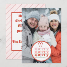 Festive Merry kerstsnoe Cane Red Green Foto