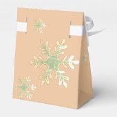 Festive Merry kerstsnowflake Familienaam Bedankdoosjes (Achterkant)