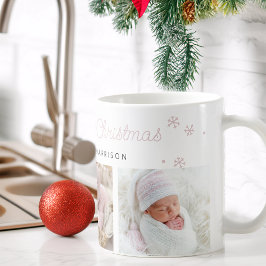 Festive Merry Little Christmas Pink Photos Koffiemok