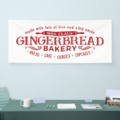 Festive mevrouw Claus Gingerbrood Bakery business Spandoek (Beurs)