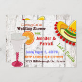 Festive Mexican Fiesta Couple's Wedding Shower Kaart (Voorkant / Achterkant)