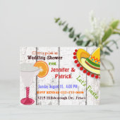 Festive Mexican Fiesta Couple's Wedding Shower Kaart (Staand voorkant)