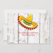 Festive Mexican Fiesta Couple's Wedding Shower Kaart (Achterkant)
