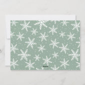 Festive Mint Script 5 Photo Collage Feestdagenkaart (Achterkant)