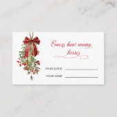 Festive Mistletoe Guess how many kisses Informatiekaartje (Voorkant)