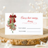 Festive Mistletoe Guess how many kisses Informatiekaartje