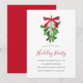 Festive Mistletoe-kerstfeest Kaart (Voorkant / Achterkant)