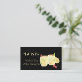 Festive Mixed Drinks Bartender Business Card Visitekaartje