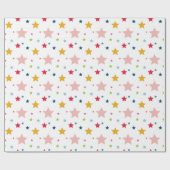 FESTIVE modern bold colorful rainbow stars Cadeaupapier (Vlak)