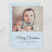 Festive Modern Merry kerstfoto Kaart (Voorkant / Achterkant)