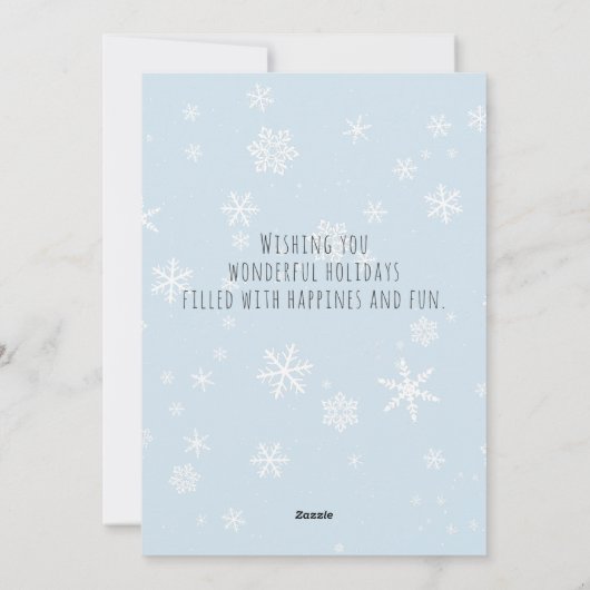 Festive Modern Merry kerstfoto Kaart (Achterkant)