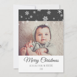 Festive Modern Merry kerstfoto Kaart