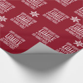 Festive & Modern Personalized "FAMILY"-feestdag Cadeaupapier (Hoek)