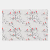 Festive Modern Red Cardinal Christmas Inpakpapier Vel (Voorkant 3)