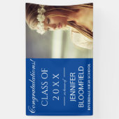 Festive Modern Trendy Photo 2025 Afstuderen Spandoek (Verticaal)