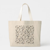 Festive Moderne kerstfeestdag rendierpatroon Grote Tote Bag (Achterkant)
