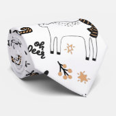 Festive Moderne kerstfeestdag rendierpatroon Stropdas (Opgerold)