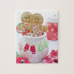 Festive Moderne Winter Feestdagen Cookies Legpuzzel