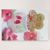 Festive Moderne Winter Feestdagen Cookies Legpuzzel (Horizontaal)