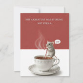 Festive Mouse Not a Creature Christmas Card Joy Feestdagenkaart (Voorkant)