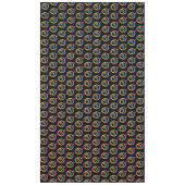 Festive Multicolored Circles op Zwart Tafelkleed (Voorkant)